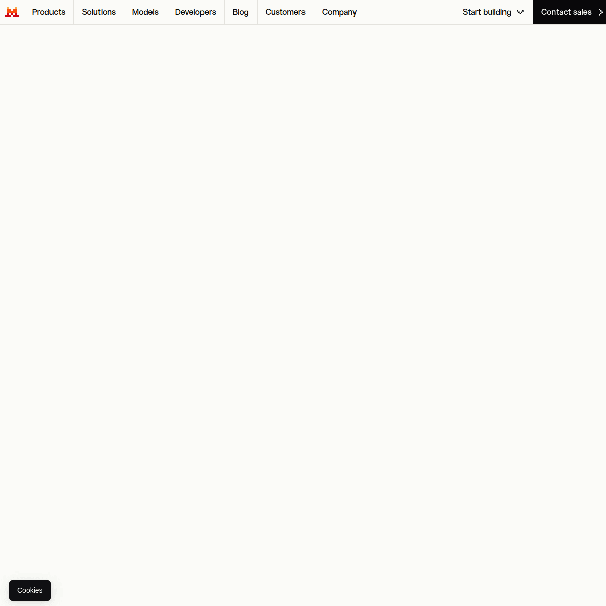 Mistral official website screenshot
